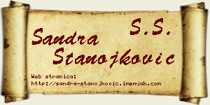 Sandra Stanojković vizit kartica